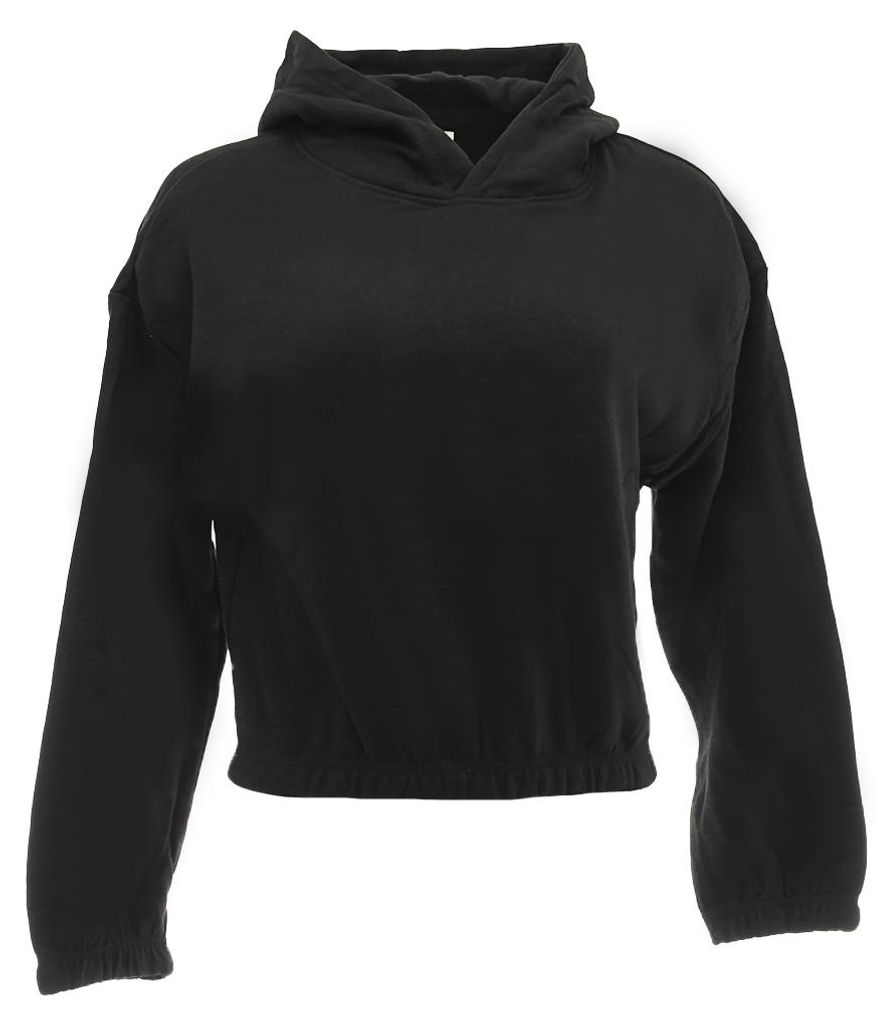 Damen Hoodie Pullover Sweat Pulli kurz uni ultra soft Vlies Produktbild 
