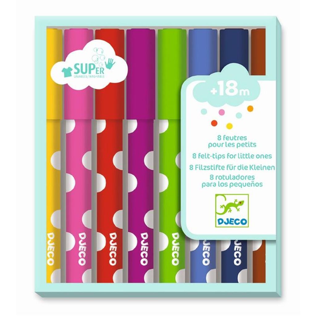 Djeco-Farben: 8 dicke Filzstifte Produktbild 