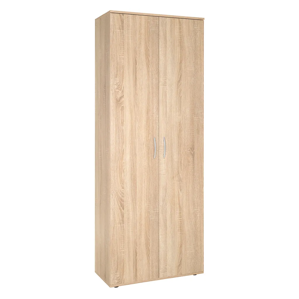 Armoire à étagères ANGEL 3 chêne clair : Rangement modulable élégant