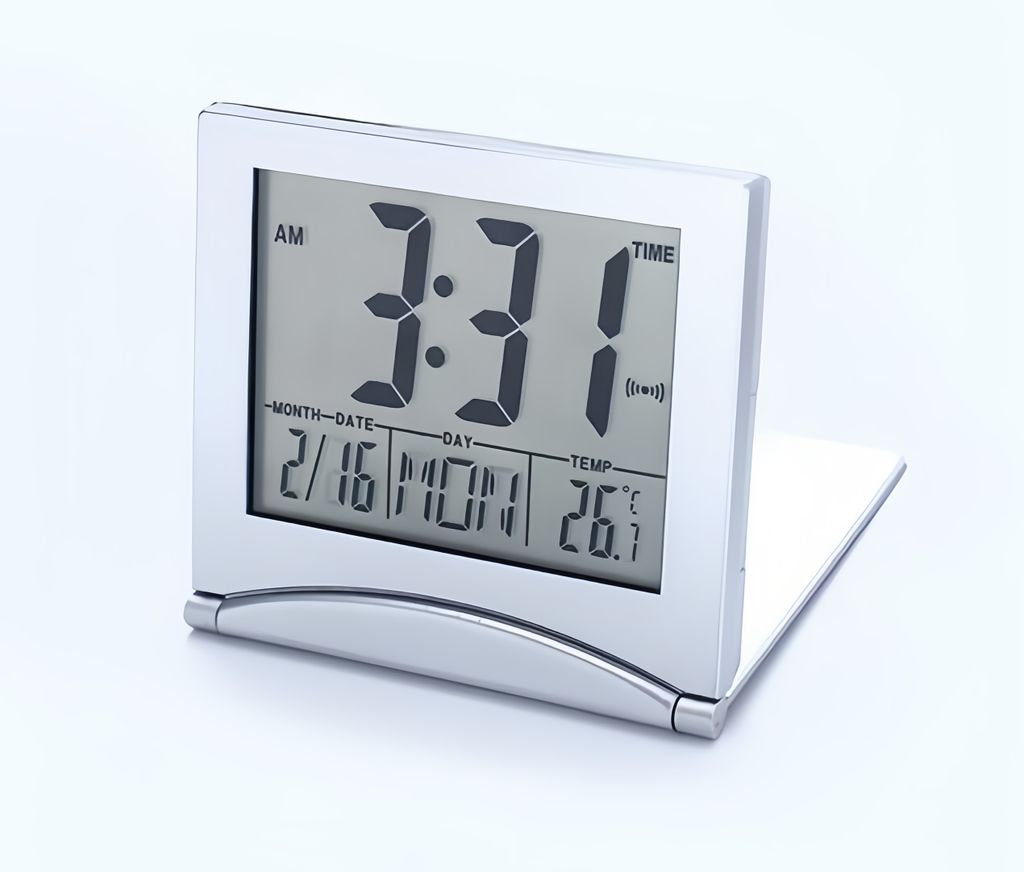 MMOBIEL Digitaler Uhr Wecker LCD Klappbar 