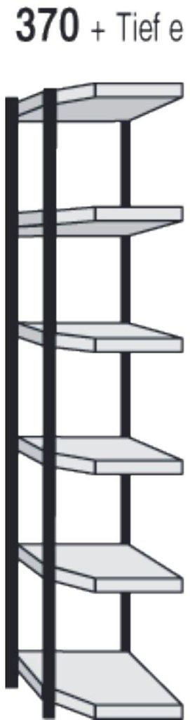 Magazin-Regal Stora 100 Eck-Regalfeld BxTxH 87x50x225cm Produktbild 