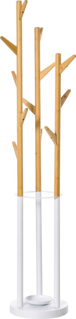 Garderobenständer, Kleiderständer mit 12 Haken und Schirmständer, Garderobe in Baumform, moderner Jackenständer für Kleidung, Hut, Tasche, fü...