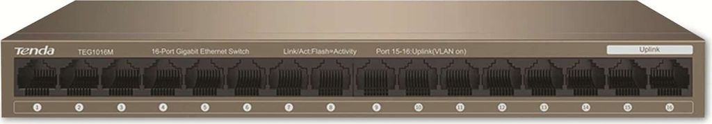 Tenda TEG1016M Netzwerk-Switch Unmanaged Gigabit Ethernet (10/100/1000)