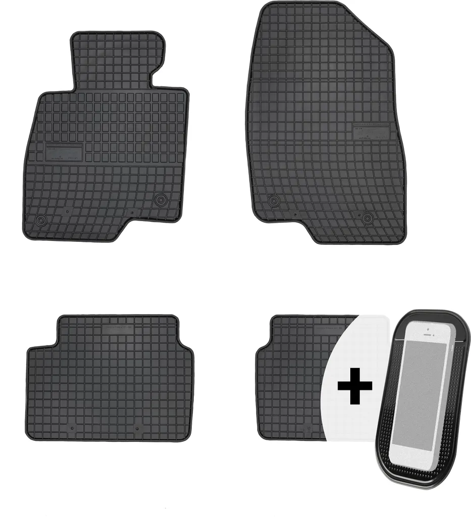 Tappetini Gomma Mazda 3 per Famiglie: Set 4 Pezzi Anti-Macchia
