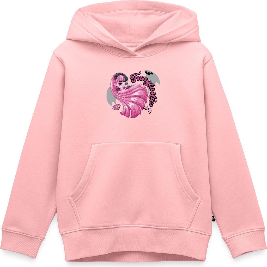 Spreadshirt Monster High Draculaura Fangtastic Kinder Premium Hoodie, 134/140 (8 Jahre), Rosa