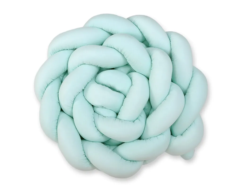 Évitez les chocs : Protecteur tressé lit bébé 360cm coton vert menthe