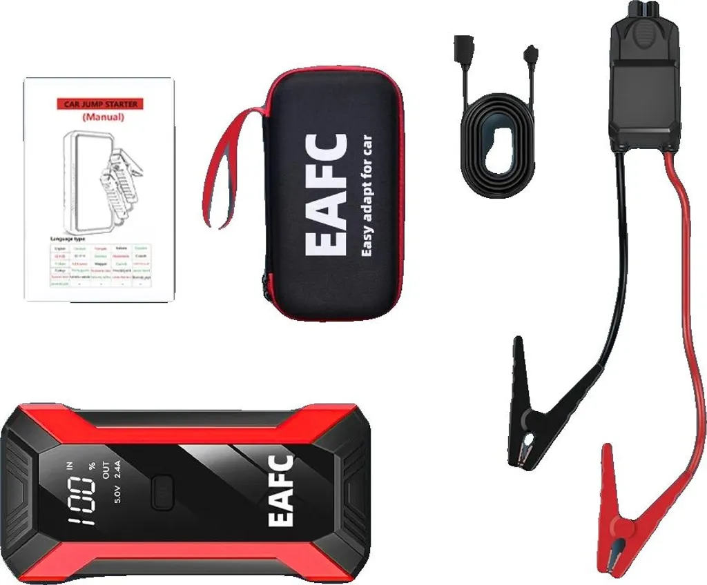 Booster batterie voiture 1200A et chargeur portable de secours nomade