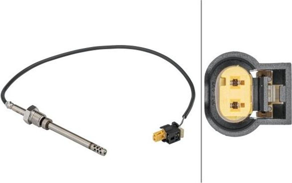HELLA 6PT 358 181-611 Abgastemperatursensor OE 0071536328 kompatibel mit C-Klasse, CLC-Klasse, E-Klasse, GL-Klasse, M-Klasse, Marco Polo, R-Klasse,...