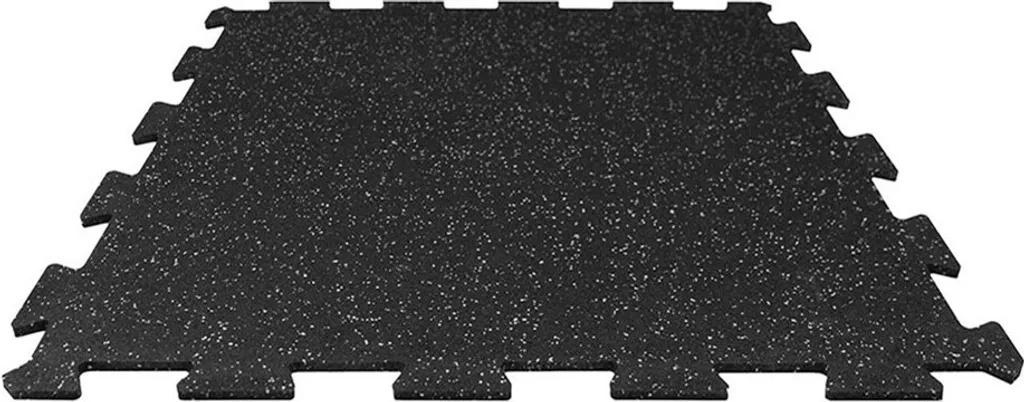 Tapis puzzle tiguar SLICE 98x98x1,5 cm noir mosaïque en caoutchouc