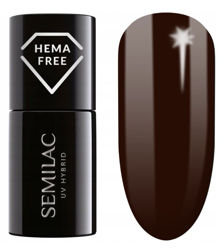 SEMILAC Lakier hybrydowy 419 Drewniany Brąz (bez HEMA) 7ml Zdjęcie produktu 