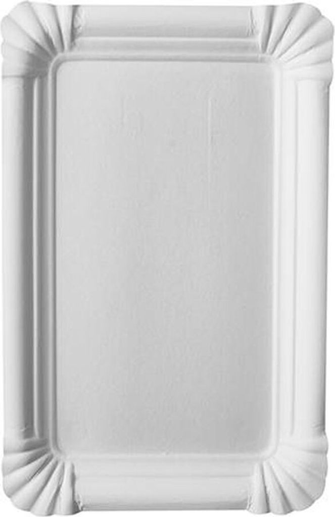 Papstar Teller, Pappe "pure" eckig 13 cm x 20 cm weiß, 4 x Produktbild 