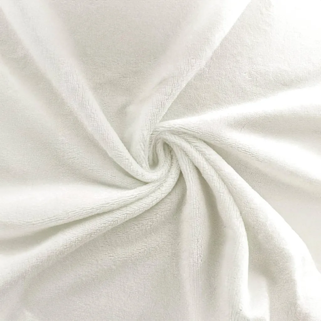 Tissu pour lingettes lavables et bain - Éponge bambou 2,5 m Écru Tiny