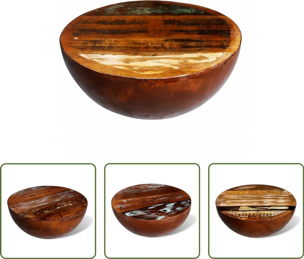 Table basse robuste anti-basculement en bois véritable et métal