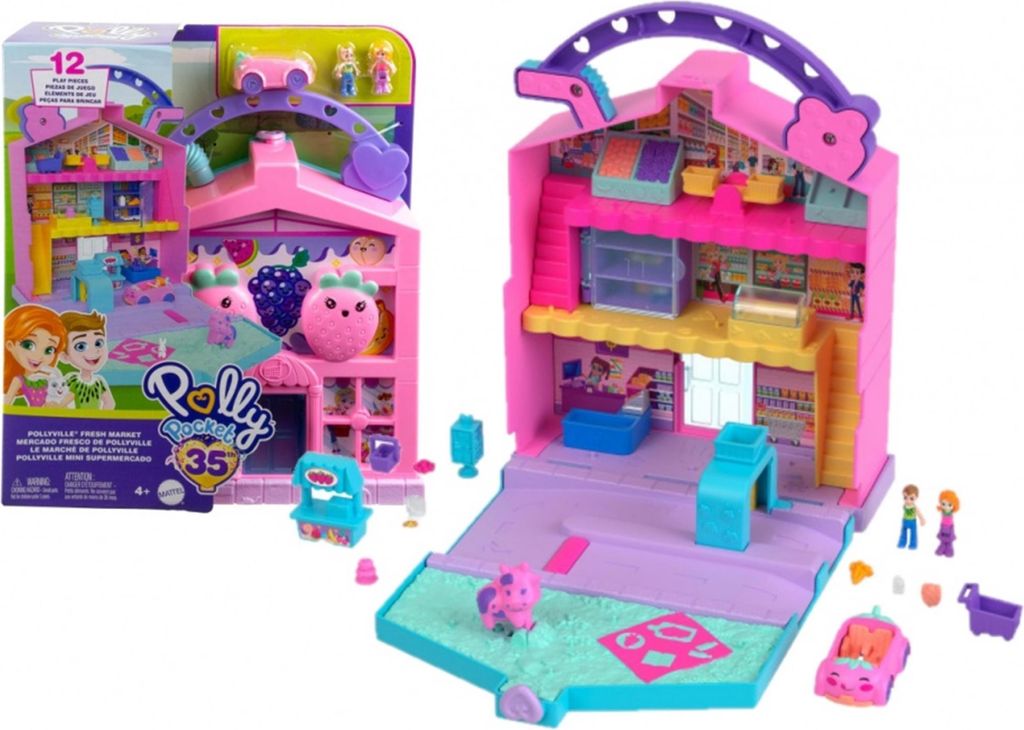 Polly Pocket - Mercato fresco portatile con bambole HRD45 Immagine del prodotto 