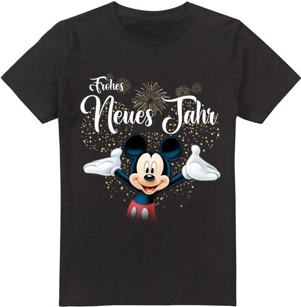 Disney - "German" T-Shirt für Herren - Neujahr TV3837 (M) (Schwarz)