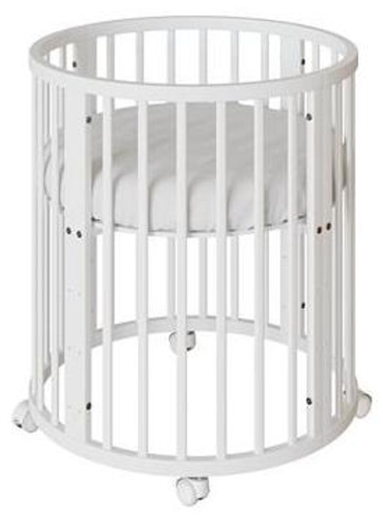 Wachsendes Kinderbett 3in1 oval + Matratze New Baby weiß Produktbild 
