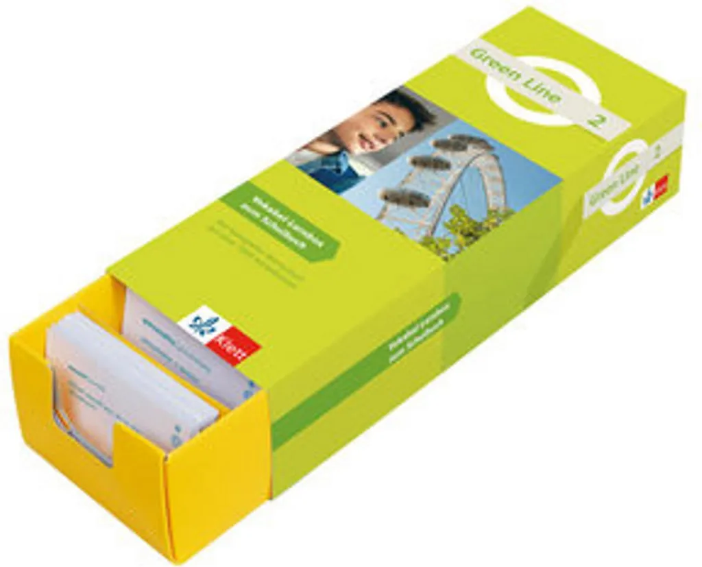 Boîte de fiches de vocabulaire anglais Green Line 2 pour classe de 6ème