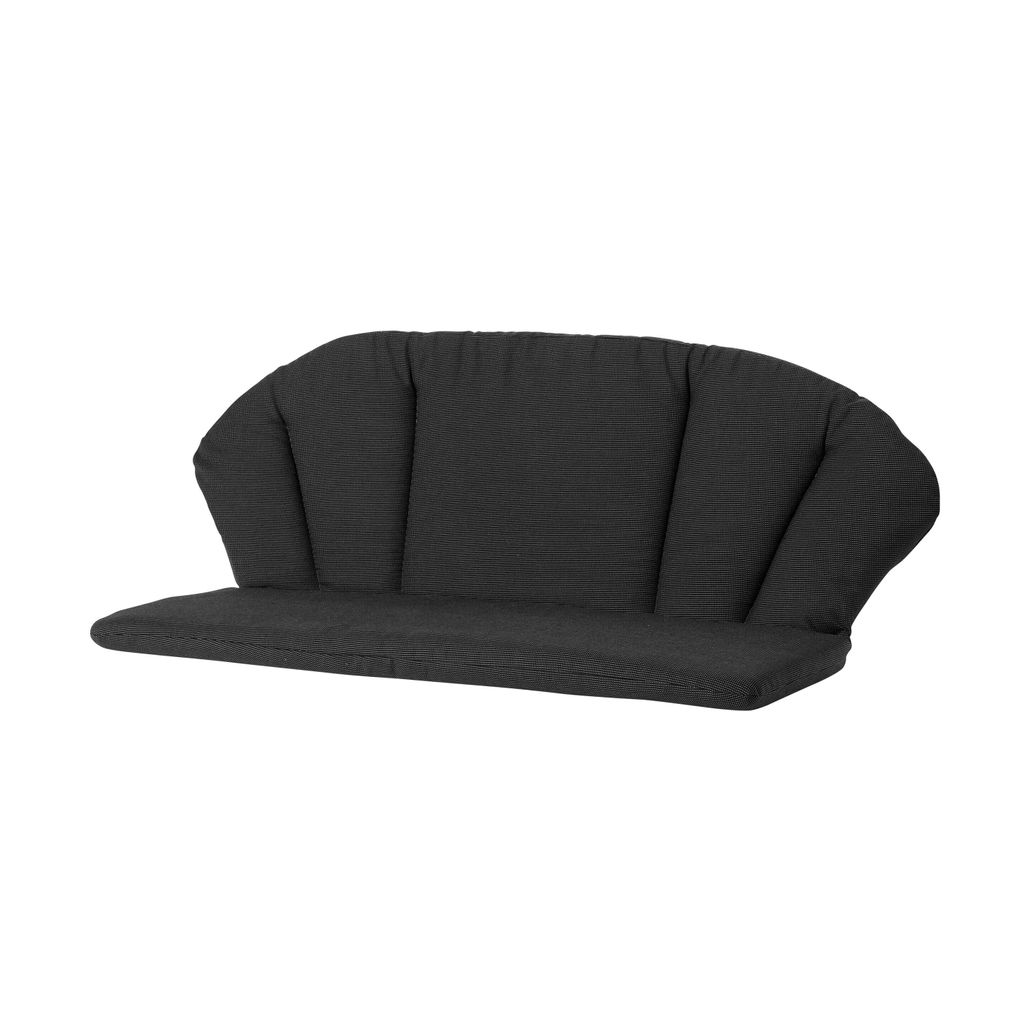 Madison Elegance Bankkissen 105x83 cm Rib Schwarz, 100%.Polyacryl, Bequem und Pflegeleicht