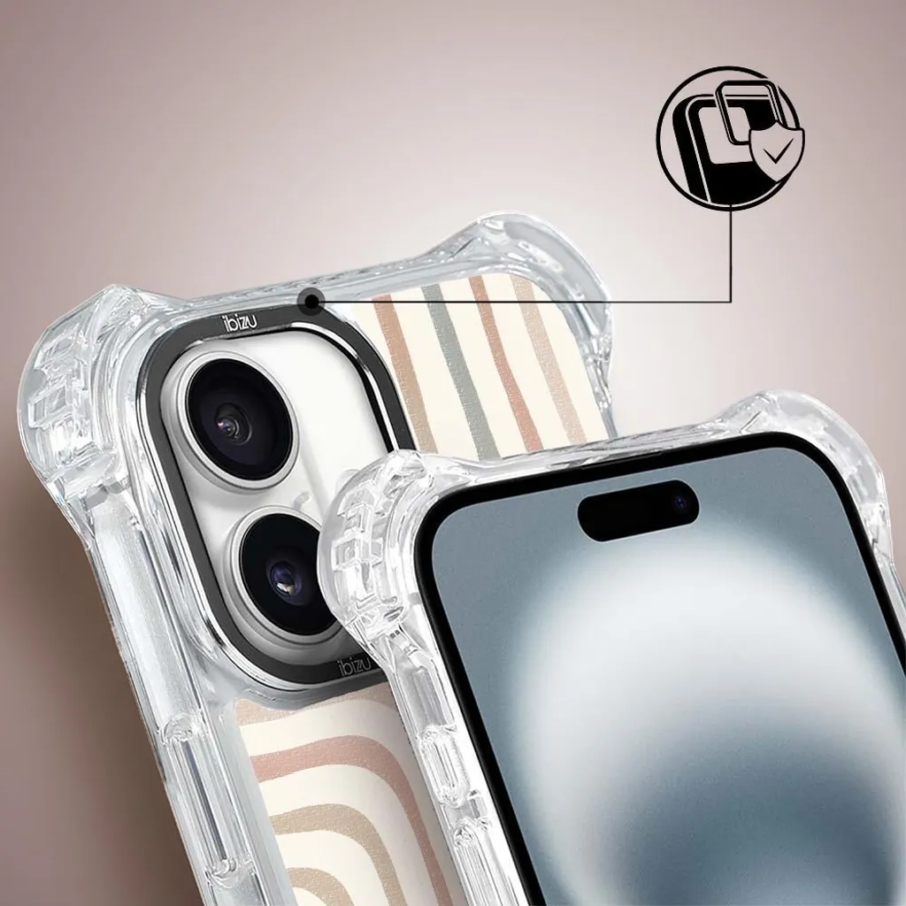 custodia IBIZU DropGuard Ultra per iPhone 16 Plus con MagSafe, Boho, Labirinto di sabbia - 3