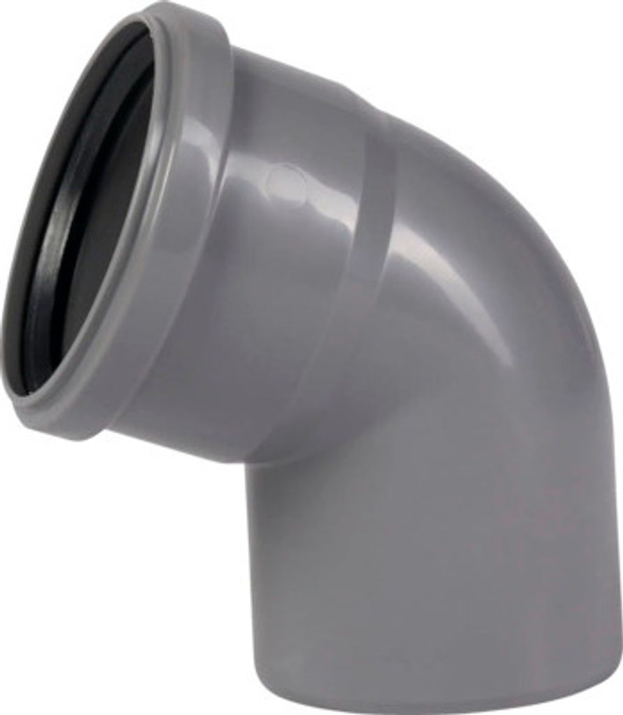 Ostendorf HT-B Abflussrohrsystem Bogen aus PP, Nennweite 90 mm, 67° Winkel