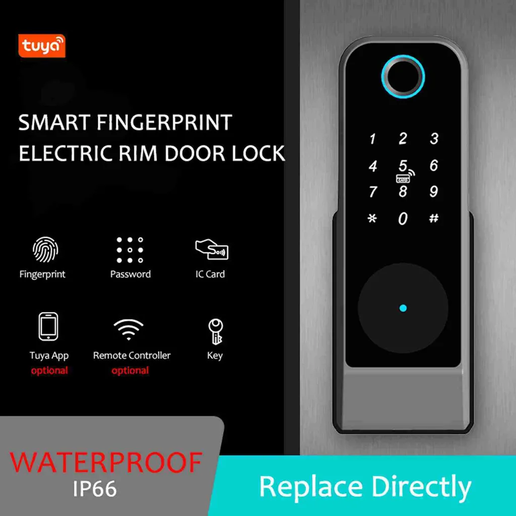 Serrure de porte intelligente à empreinte digitale et code - Modèle X5