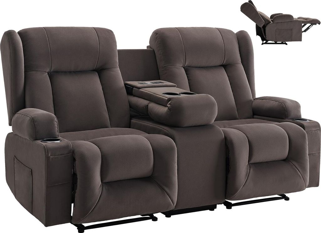 VEVOR Loveseat elektrické polohovateľné kreslo s funkciou Obrázok produktu 