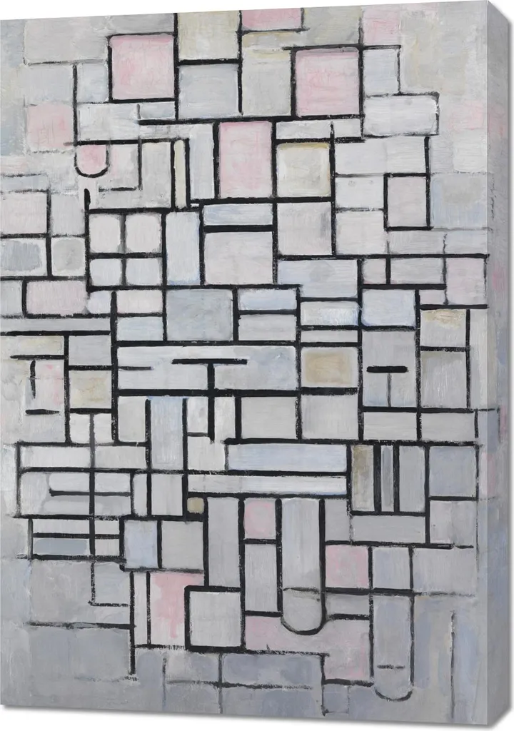 Grand Tableau de Salon Mondrian 70x100 cm pour Mur Vide Chic
