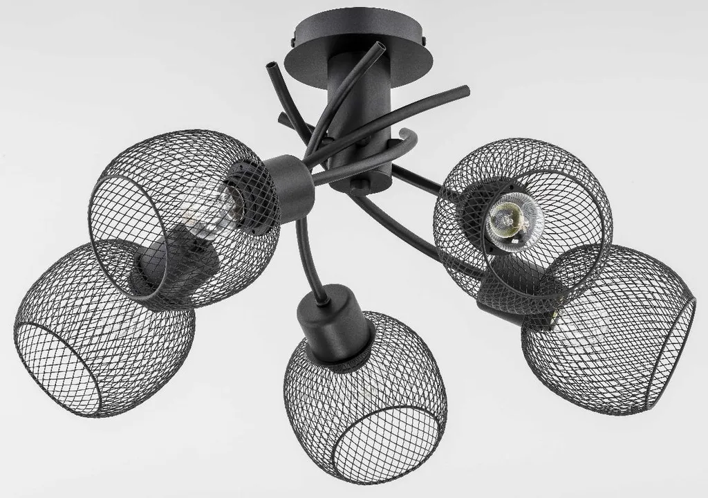 Lustre Noir Mat au Design Minimaliste Alfa WATSA 25795 en Métal Chic