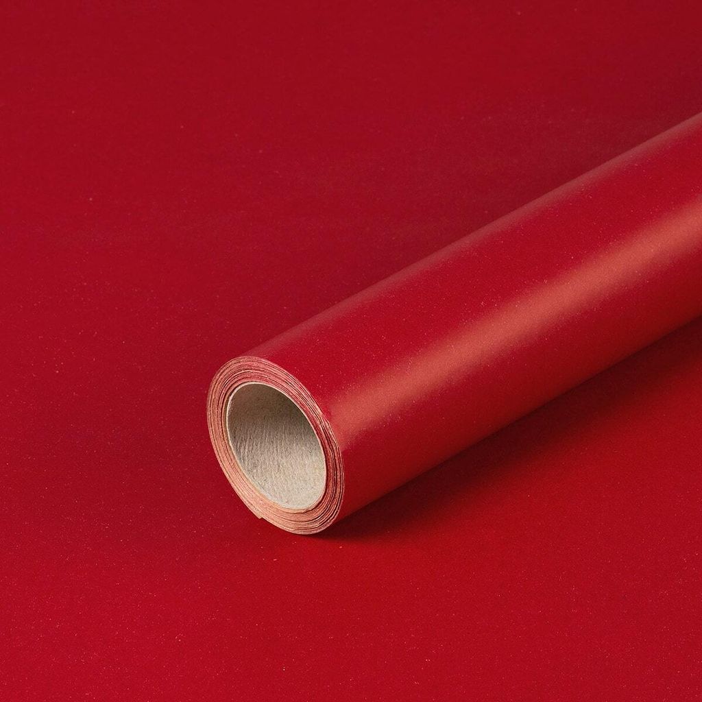 Geschenkpapier Rot, 0,70 x 10 m, Kraftpapier - Geburtstag & Produktbild 
