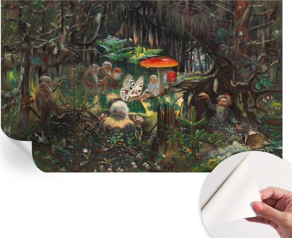 Selbstklebende Wandtapete - Dekorative Tapete für Wohnzimmer - Klebefolie für Wandbilder - Tapetenfolie für Wanddekoration - 416x254 - Märchenwald