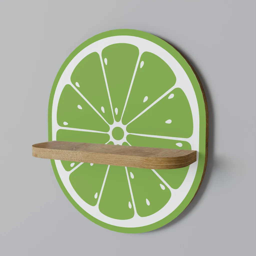 Étagère ovale Citron Vert Rafraîchissant en métal pour salon