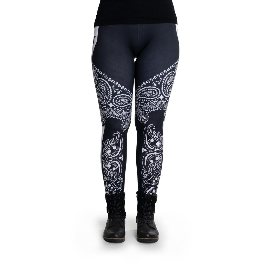 cosey - bedruckte bunte Leggins (Einheitsgröße) - Design Paisley