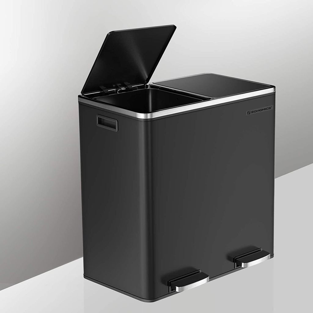 SONGMICS Mülleimer Mülltrennsystem, mit 2 Fächern, 2 x 30 Produktbild 18
