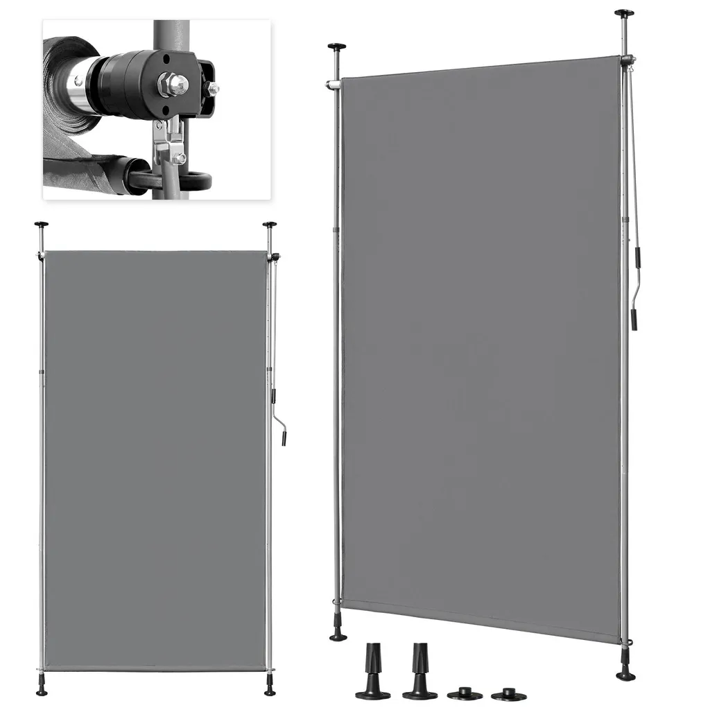 FCH Tenda da Sole Verticale 150x270 cm | Protezione Balcone Senza Fori