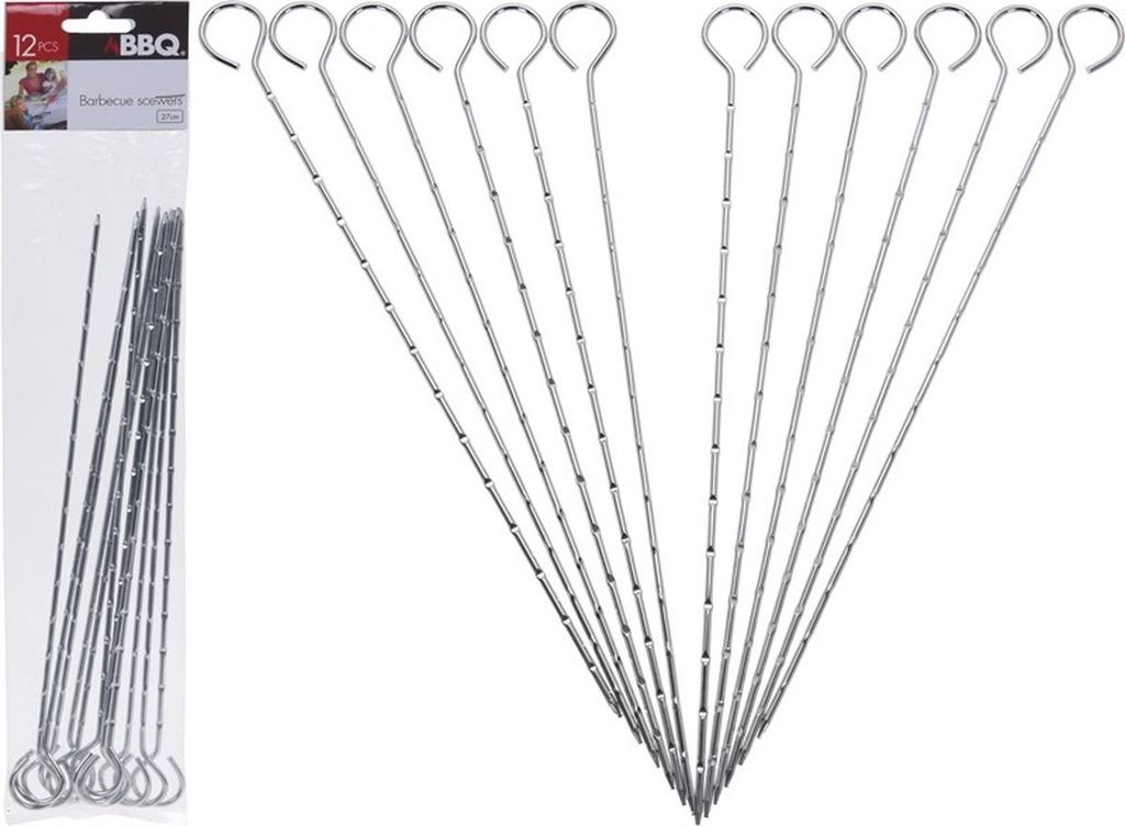 8x Stk. Grillspieße/Spieße aus Metall 27,5 cm - Produktbild 