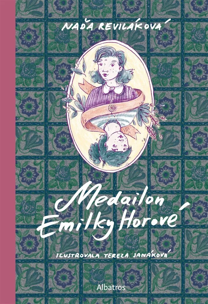 Médaillon Émilie Horové en porcelaine peinte et cadre doré