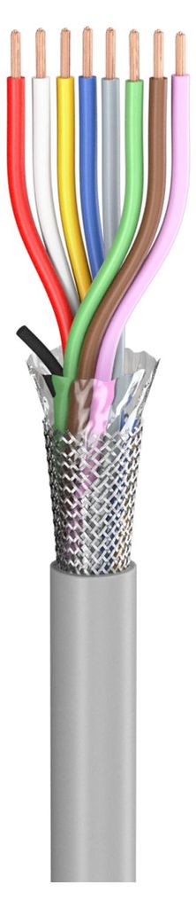 Steuerleitung SC-Control Flex; 8 x0,25 mm²; PVC, flammwidrig, Ø 6,30 mm; grau; Eca
