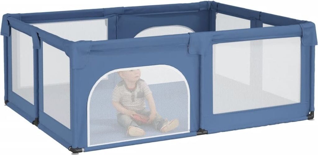 Stabli Möbel Laufstall mit 2 Türen Hellblau Oxford-Gewebe - Kinderschutzgitter & Zubehör Neu design999495