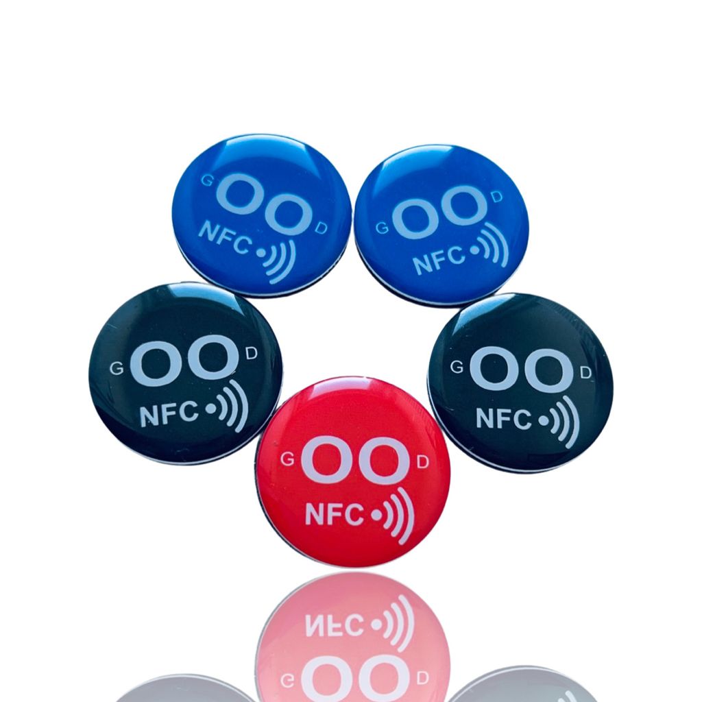 1Set mit 5 Stk. Magnet NXP-NTag213 on metal Sticker zum Produktbild 