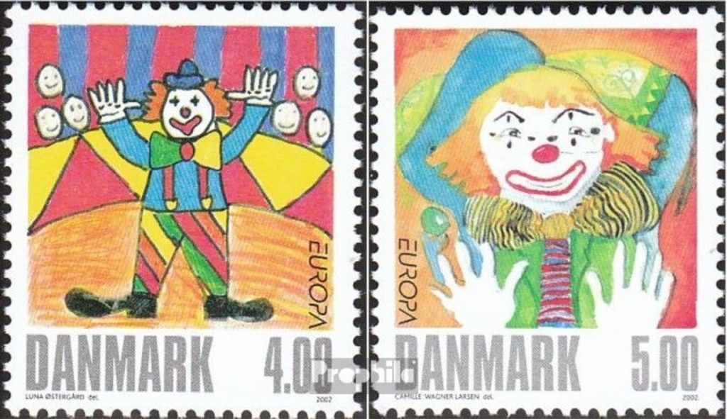 Briefmarken Dänemark 2002 Mi 1310-1311 (kompl.Ausg.) postfrisch Zirkus