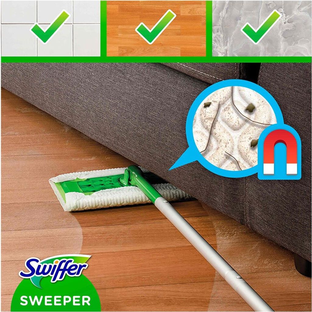 Swiffer Starter-Set Bodenwischer Trocken-/Nass-Wischtücher Produktbild 6