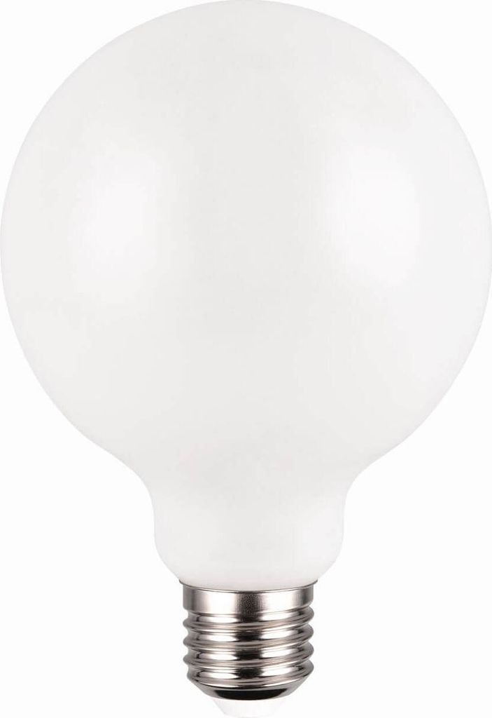 Trio Globe LED Lampe E27 9W 9,5cm dimmbar Weiß warmweiss