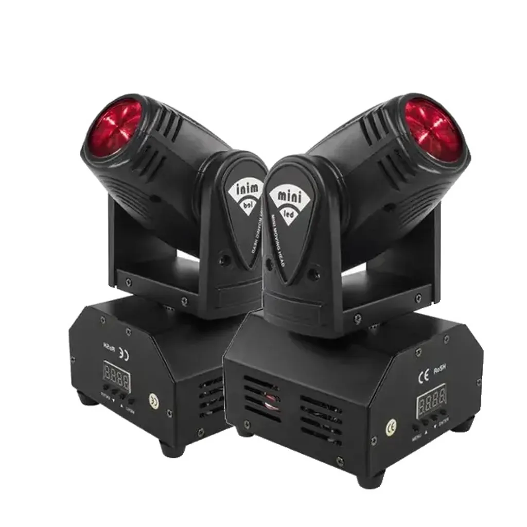 Mini Lyre LED Moving Head Light Stroboscope DMX512 - Pack de 2 Prise UE