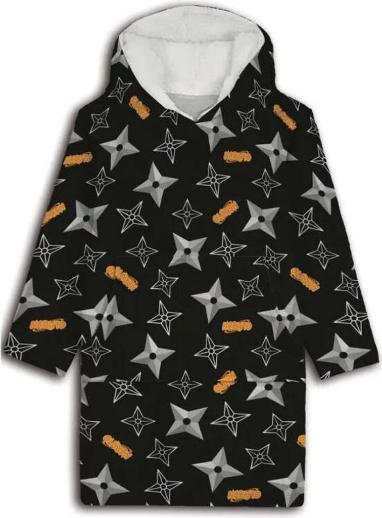 Anime Naruto Shippuden Herren Kuschelponcho Kuscheldecke mit Ärmeln Kapuze