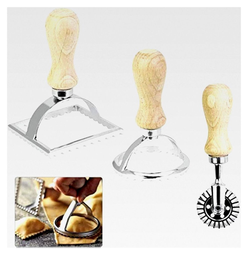 3 Stück Ravioli Ausstecher Set aus Edelstahl