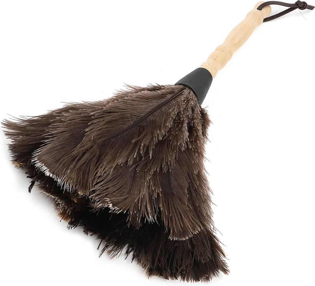Mini Washable Reusable Ostrich Feather Duster for Books Keyboard Office Home