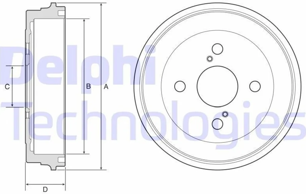 Tambour de Frein TOYOTA iQ DELPHI BF605 Kit de Remplacement Essieu Arrière
