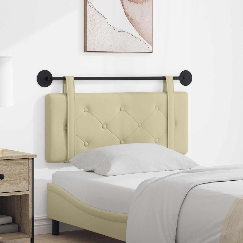 "im Sonderangebot"Hängevorderseite Wandmontiert 1 PC eleganten Look - CLORIS - für Schlafzimmer - Creme 100 cm Kunstleder - Kopfteile Promotion29...