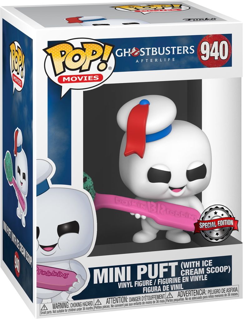 Ghostbusters - Mini Puft Swith Ice Cream Scoop 940 Special Edition - Funko Pop! - Vinyl Figur