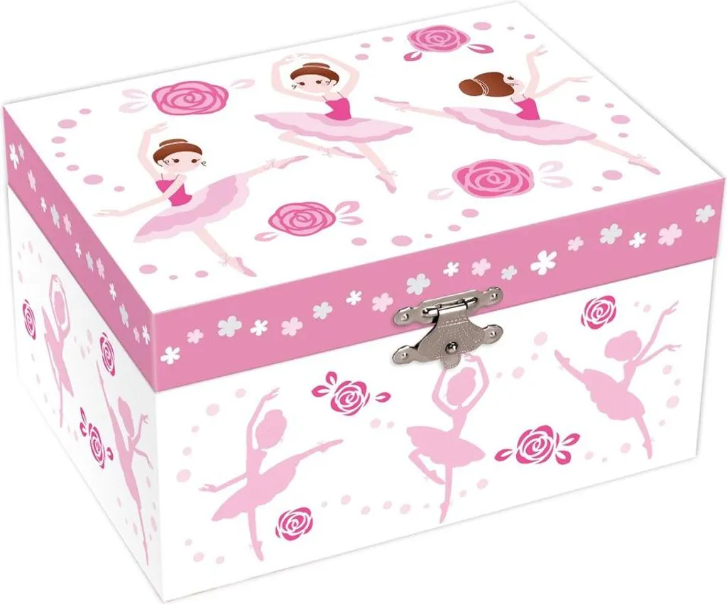Harlekijn Boîte à bijoux musicale avec ballerine en bois véritable